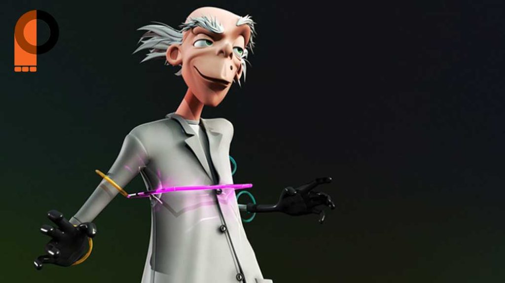 نمایش سیستم ریگبندی برای کنترل و متحرکسازی اجسام سهبعدی در نرمافزار انیمیشنسازی.